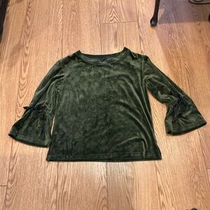 Sanctuary Green Velvet Blouse